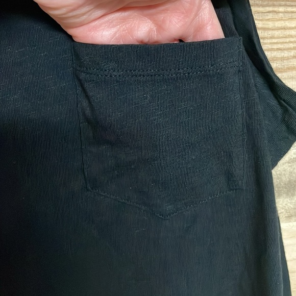 J. Crew Size XS Black Sleeveless Crop 100% Cotton Top With Cute Little Pocket - Picture 3 of 8